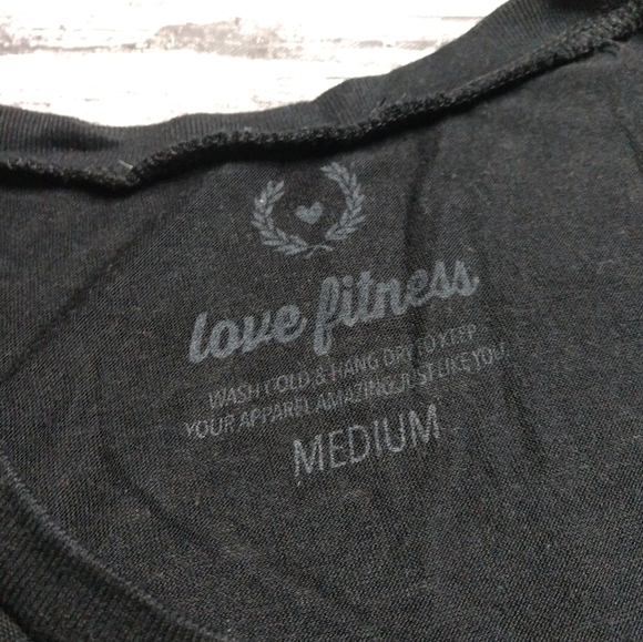 Women's Medium Love Fitness my mond says gym, but my heart says tacos Tank Top M - Picture 3 of 4